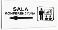 Tabliczka informacyjna BIAŁA aluminiowa SALA KONFERENCYJNA NADRUK UV