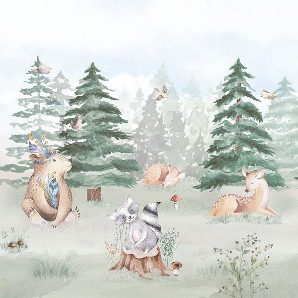 Tapeta Leśna W01 250 cm Płótno zdjęcie 1