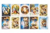 Eleganckie Kartki Bożonarodzeniowe z Opłatkiem i Życzeniami B6 Zestaw 10szt