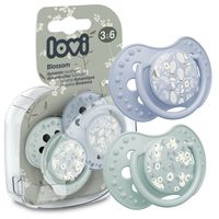 LOVI Smoczek uspokajający dynamiczny BLOSSOM BLUE 3-6m 2 sztuki