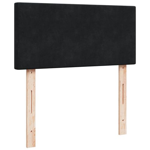 Łóżko kontynentalne z materacem, czarne, aksamit 80x200 cm na Arena.pl