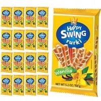 Flis Rurki Happy Swing o smaku waniliowym 150g x 16 sztuk