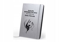 Notes metaliczny A5 nadruk UV beauty KOSMETYCZKA