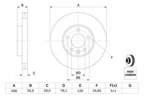 TARCZA HAM PRZOD 308X30 V BOSCH na Arena.pl