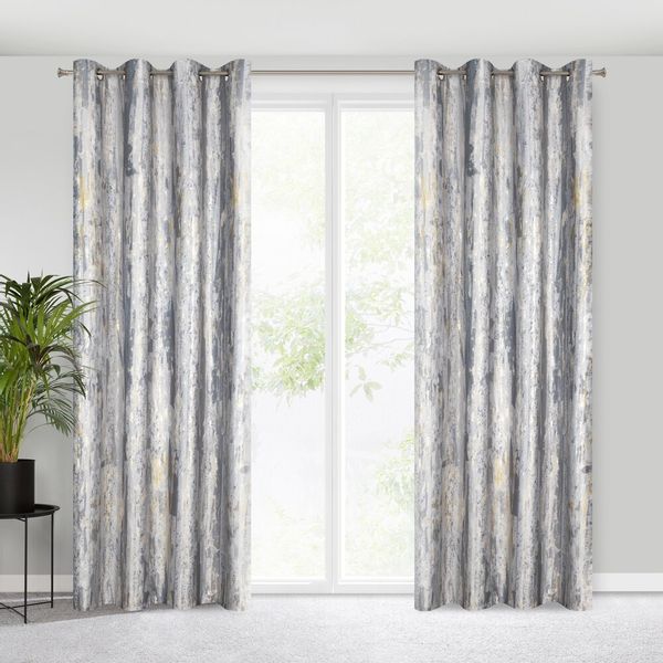 Zasłona gotowa na przelotkach GRACE 140x250 Eurofirany szara zdjęcie 3