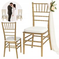 KRZESŁO BANKIETOWE WESELNE ŚLUBNE CHIAVARI PP TIFFANY złote + poduszka