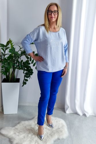 Błękitna Bluzka Damska z Napisem UNI na Arena.pl