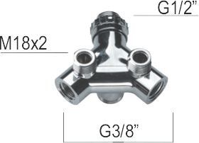 Korpus baterii Dafi z zaworami – kolor chrom zdjęcie 2