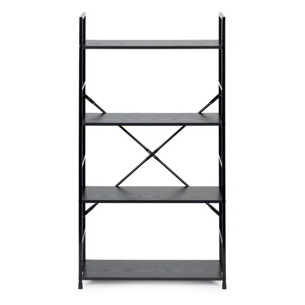 Regał drewniany szeroki 4 półki nowoczesny LOFT zdjęcie 2