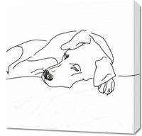Obraz 60x60cm Wypoczynek Psiaka