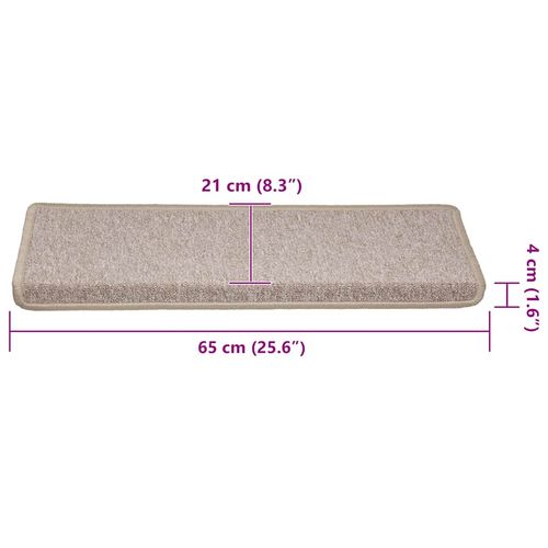 Maty na schody 30 szt. 65x21x4 cm Taupe Rectangular Edge na Arena.pl