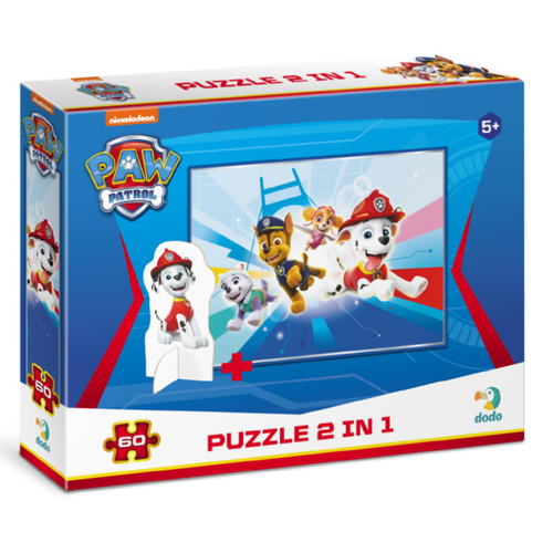 Puzzle ”Psi Patrol” Z Figurką 60 Elementów Kolorowa Układanka Dla Dzieci na Arena.pl