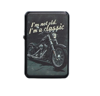 Zapalniczka Benzynowa Czarny Motocykl – "I'm not old, I'm a classic"