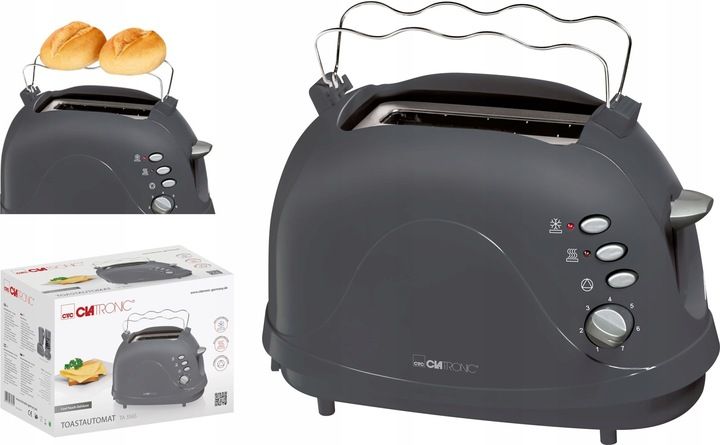Toster na 2 kromki Clatronic TA 3565 Szary zdjęcie 10