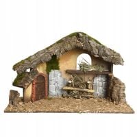 Szopka Bożonarodzeniowa Naturalna Ekologiczna Stajenka 50x23x31 cm