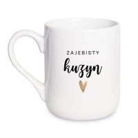 KUBEK "ZAJEBISTY KUZYN" Wzór - Elegant Coffee 330 ml