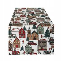 Bieżnik świąteczny 140cm Zimowy Dekoracyjny Ozdobny na stół 1,4m