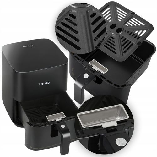 FRYTKOWNICA BEZTŁUSZCZOWA AIR FRYER FRYTOWNICA LOVIO 5L 8 PROGRAMÓW na Arena.pl