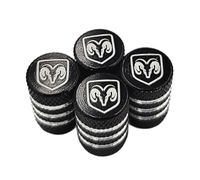 DODGE nakrętki na wentyle ALUMINIOWE kapturki wentylki 4szt.