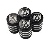 DODGE nakrętki na wentyle ALUMINIOWE kapturki wentylki 4szt.