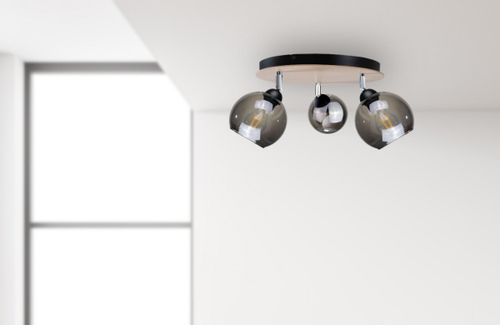 Spot 3xE27 YUNO WOOD BLACK/NATURAL na Arena.pl