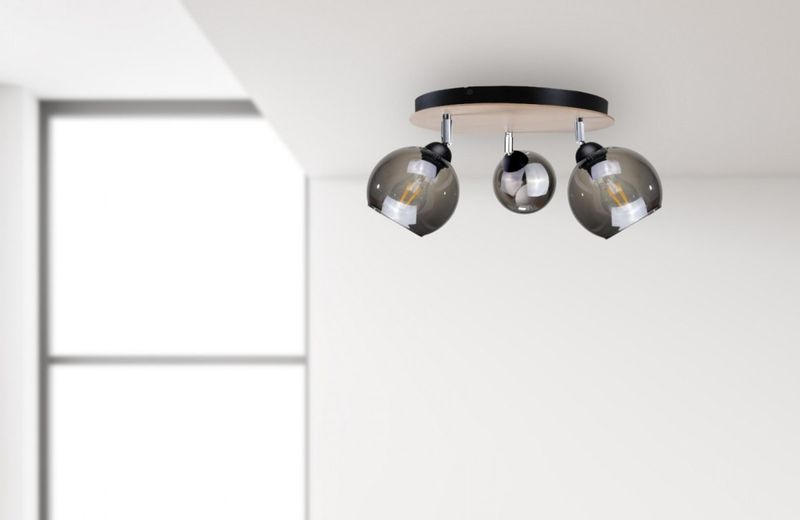 Spot 3xE27 YUNO WOOD BLACK/NATURAL zdjęcie 2