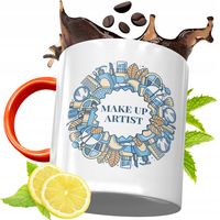 Kubek Pomarańczowy Dla Kosmetyczki Prezent Z Nadrukiem Ze Zdjęciem