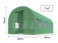 Folia ZAMIENNA 2x3,5m na tunel ogrodowy 7m2