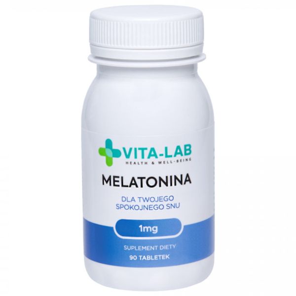 VITA-LAB Melatonina 1mg 90tab ELEVITA SPOKOJNY SEN zdjęcie 1