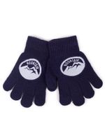 Rękawiczki chłopięce pięciopalczaste granatowe MOUNTAIN 16 YOCLUB