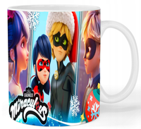 Kubek ceramiczny Biedronka i Czarny Kot - Miraculous