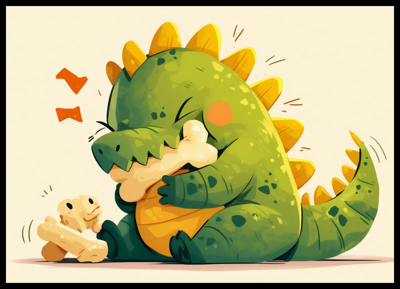 Plakat 70x50cm Uroczy Dinozaur zdjęcie 2