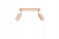 Lampa sufitowa listwa reflektory drewniana Sollux