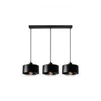 OPRAWA WISZĄCA NILO X3 LED E27 CZARNA STAL IP20 NOWOCZESNA