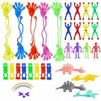 34x ŁAPKI ŻELOWE KLEJĄCE PACŁAPKA GUMOLEPKI LEPKI ŁAPKA LEPKA ZABAWKA GRA