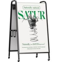 Stojak wystawowy ybaymy metalowy z uchwytem i półką do przechowywania