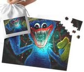 PUZZLE Huggy Wuggy WZORY Z BAJEK I GIER PREZENT DLA DZIECI 35el + WORECZEK