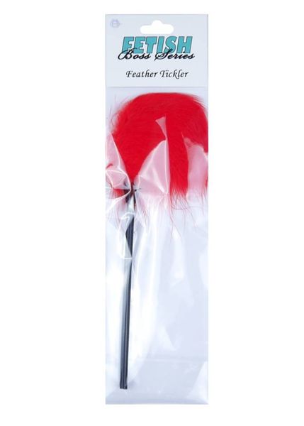 Czerwone Naturalne Piórka Do Stymulacji - Feather Tickler Red zdjęcie 2