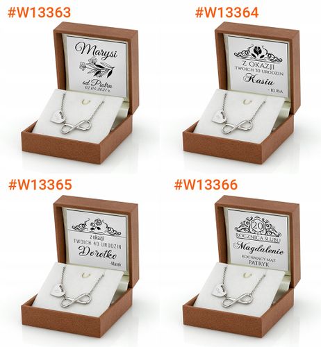 Srebrna bransoletka INFINITY ROCZNICA serce GRAWER na Arena.pl