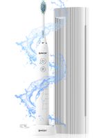 Szczoteczka Soniczna do Zębów Elektryczna White Wodoodporna 6 Końcówek Etui