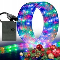 WĄŻ ŚWIETLNY ZEWNĘTRZNY 240 LED LAMPKI CHOINKOWE IP44 10m WIELOKOLOROWY