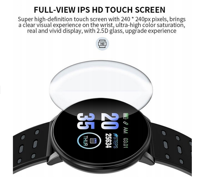 Smart Band 119s czarno-czerwony zdjęcie 5