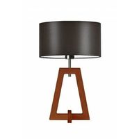 Lampka CLIO abażur brązowy stelaż mahoniowy