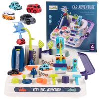 Tor Samochodowy Helikopter Interaktywny Parking Zjeżdżalnia Autka Winda