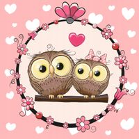 FOTOTAPETA dla dziecka SOWY SERDUSZKA 260x180