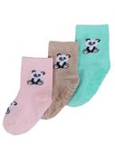 Skarpety dziewczęce dziecięce z silikonowym ABS pandy 3PAK 23-26 YOCLUB