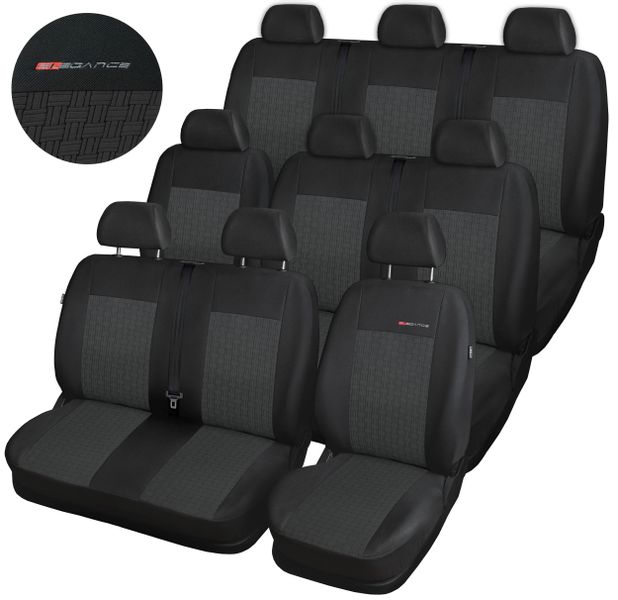 Pokrowce MIAROWE do Vivaro II 2 9 osobowy siedzisko dzielone 2014-2019 zdjęcie 1