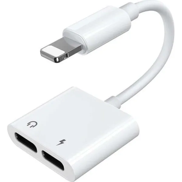 Adapter Joyroom S-Y104 słuchawkowy Lightning / 2x Lightning - biały zdjęcie 1
