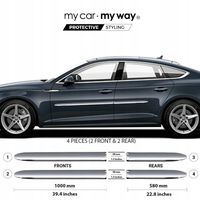 Audi A5 Sportback F5A, F5F - Listwy CHROM na Drzwi