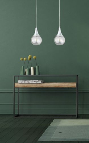 Lampa wisząca 2xE27 LACRIMA CLEAR SILVER na Arena.pl